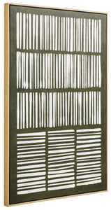 Astratto Green And Natural Textured Canvas Wall Art