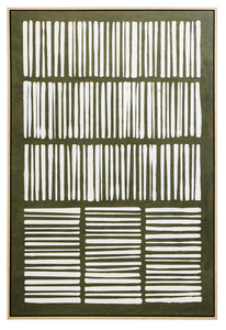 Astratto Green And Natural Textured Canvas Wall Art