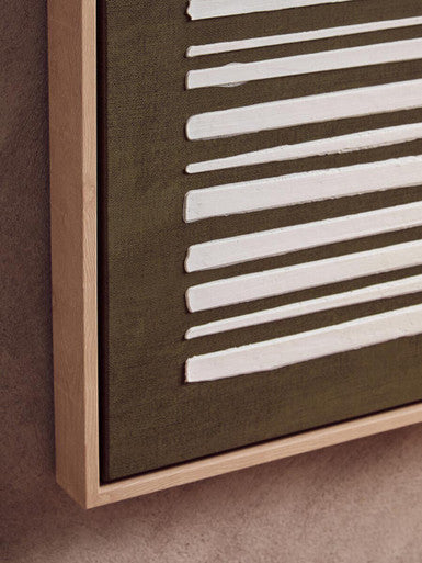 Astratto Green And Natural Textured Canvas Wall Art