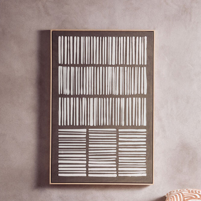 Astratto Green And Natural Textured Canvas Wall Art - Image 1