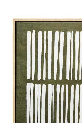 Astratto Green And Natural Textured Canvas Wall Art