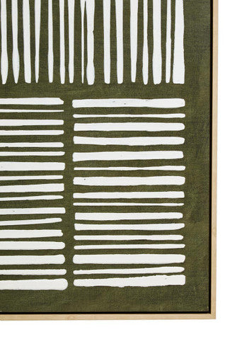 Astratto Green And Natural Textured Canvas Wall Art