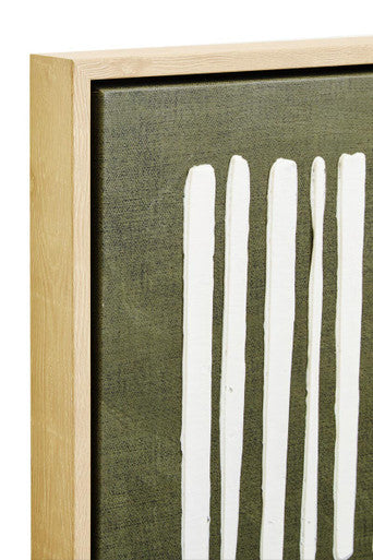 Astratto Green And Natural Textured Canvas Wall Art