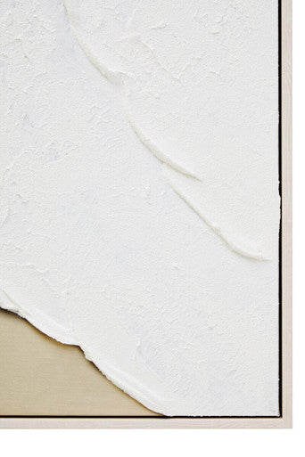 Astratto Canvas Natural And White Textured Plaster Wall Art