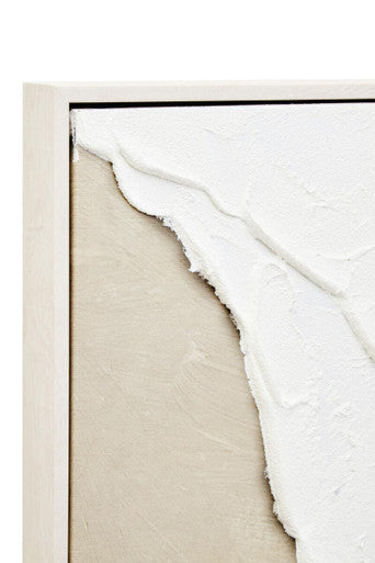 Astratto Canvas Natural And White Textured Plaster Wall Art