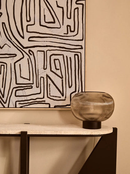 Astratto Abstract Black and Cream Textured Wall Art