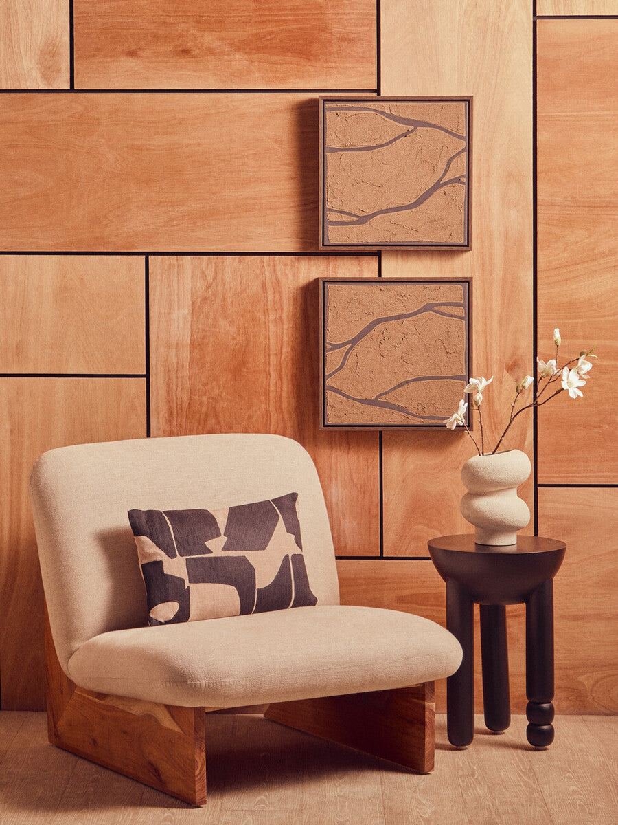 Astratto Set Of 2 Brown and Black Textured Wall Art