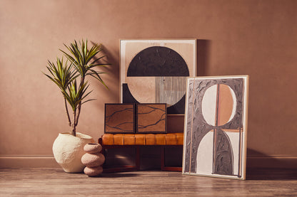 Astratto Black and Cream Wall Art