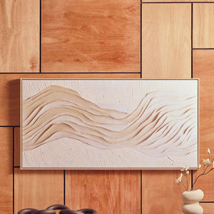 Cream Textured Wall Art | Astratto