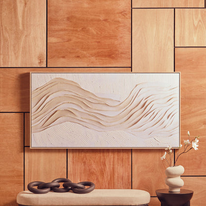 Astratto Cream Textured Wall Art - Image 1