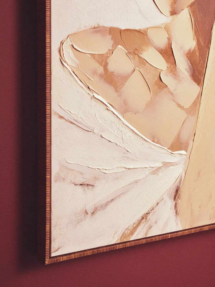 Astratto Textured Wall Art with Lady In The Straw Hat