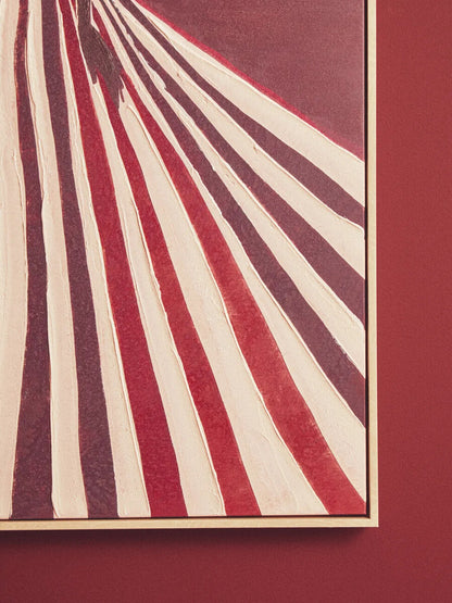 Astratto Textured Wall Art with Lady In The Stripe Dress