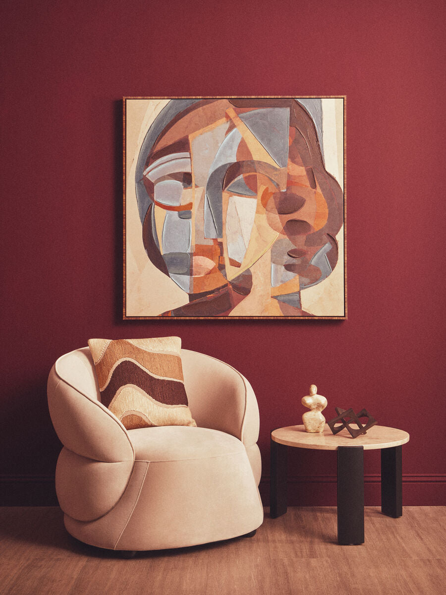 Astratto Textured Abstract Face Wall Art