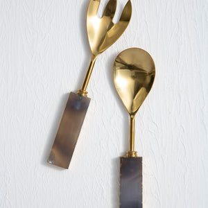 Grey and Gold Serving Set | Bowerbird Agata