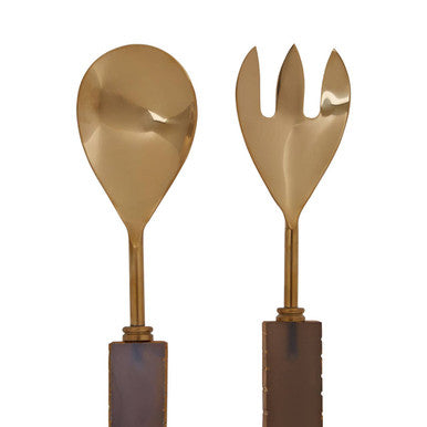 Bowerbird Agata Grey And Gold Serving Set