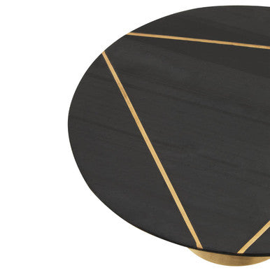 Omari Black Slate and Gold Cake Stand