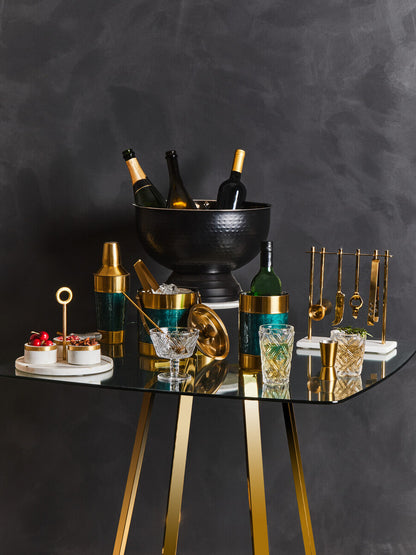 Omari White Marble Condiment Set With Tray