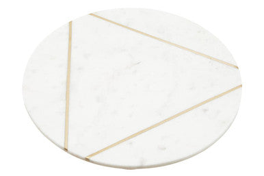 Omari White Marble Cake Stand