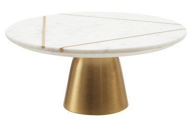 Omari White Marble Cake Stand - Image 4