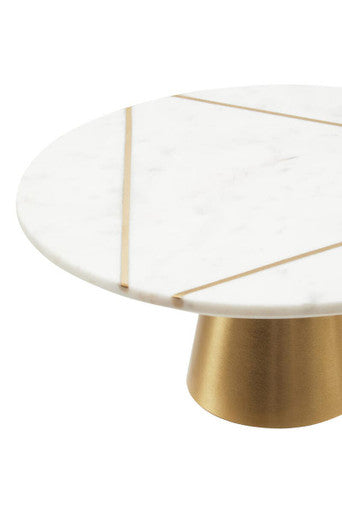Omari White Marble Cake Stand - Image 6