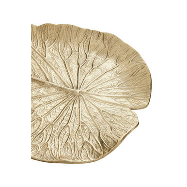 Salma Gold Finish Lotus Leaf Cake Stand