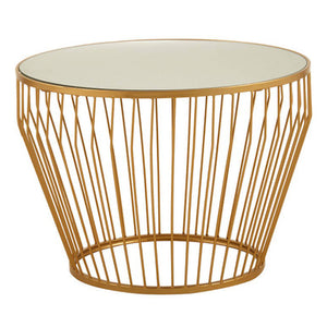 Avantis Gold Finish Tapered Design Side Table
