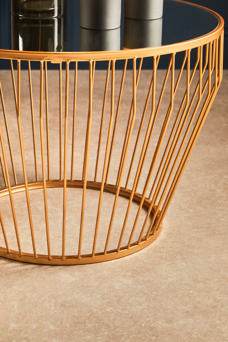 Avantis Gold Finish Tapered Design Side Table