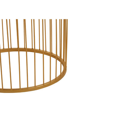 Avantis Gold Metal Wireframe Round Side Table