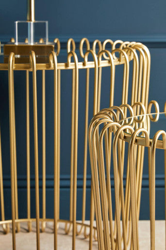 Avantis Set Of Two Champagne Wireframe Side Tables