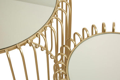 Avantis Set Of Two Champagne Wireframe Side Tables