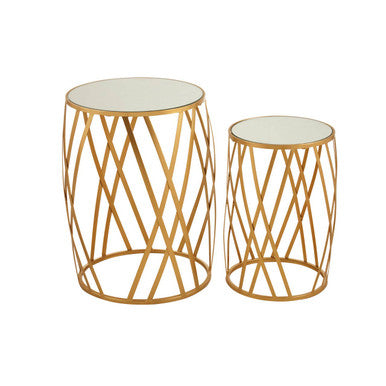 Avantis Set Of 2 Cross Design Nesting Tables