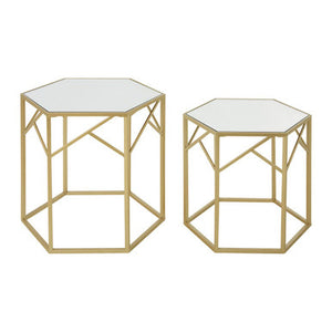 Avantis Set Of 2 Hexagonal Side Tables