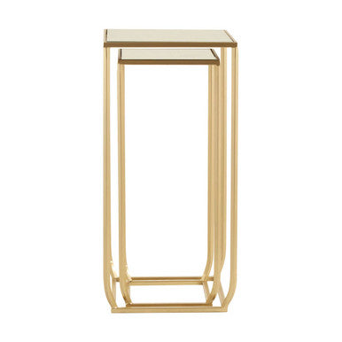Avantis Set Of Two Champagne Square Side Tables