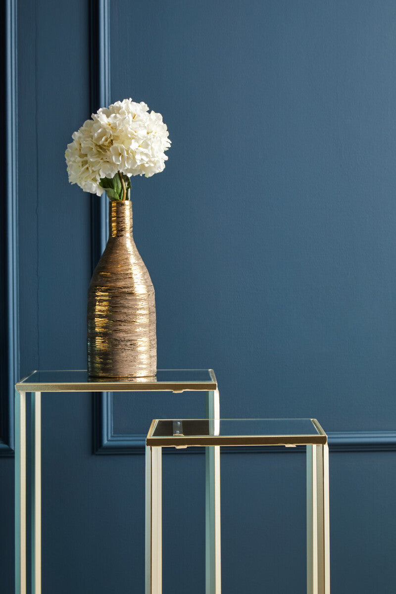 Avantis Set Of Two Champagne Square Side Tables