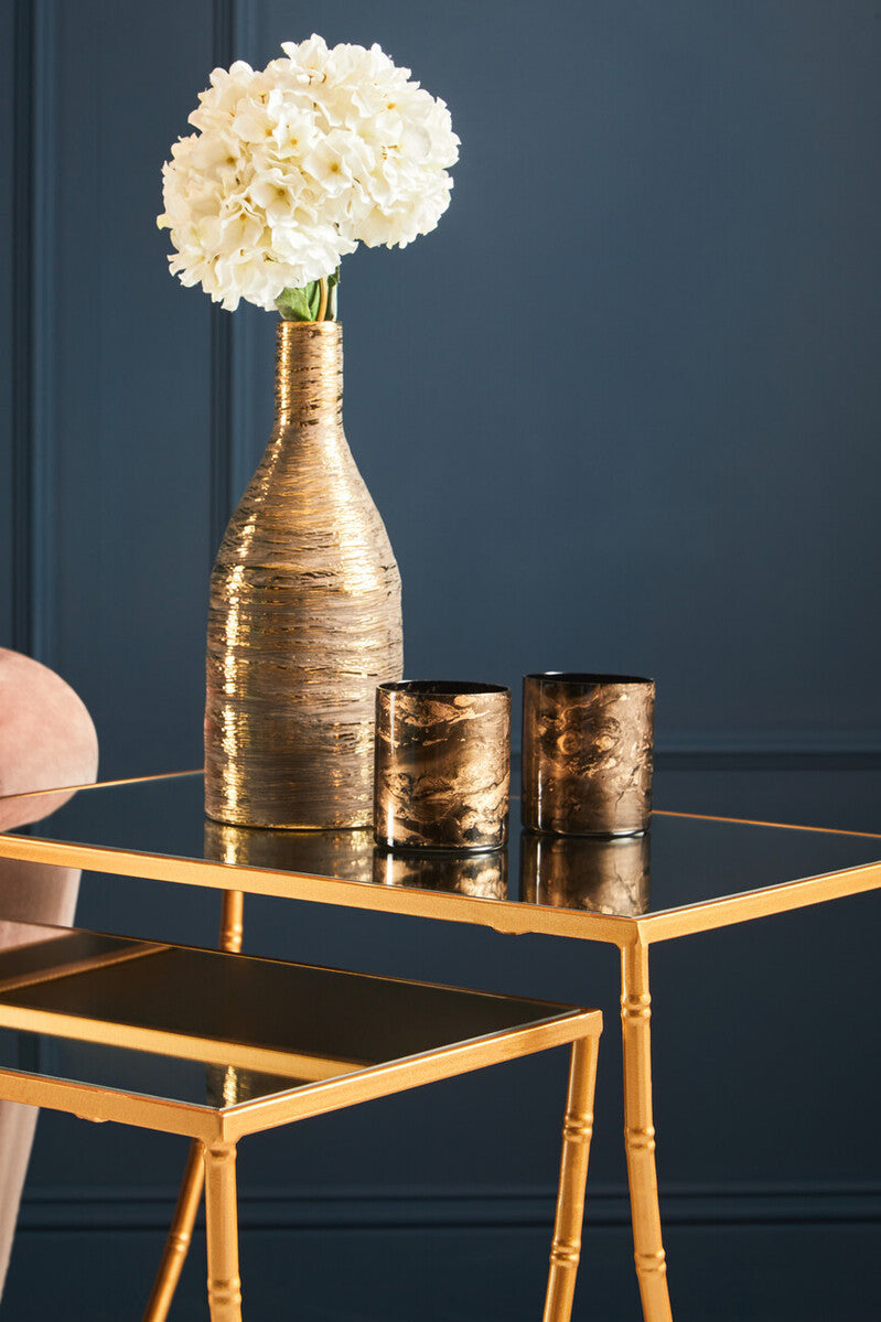 Avantis Set Of 2 Bamboo Design Side Tables