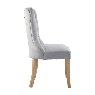 Kensington Townhouse Grey Buttoned Dining Chair