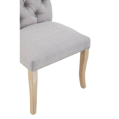 Kensington Townhouse Grey Linen Dining Chair - Image 8