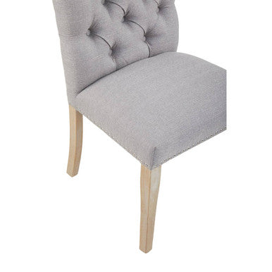 Kensington Townhouse Grey Linen Dining Chair - Image 9