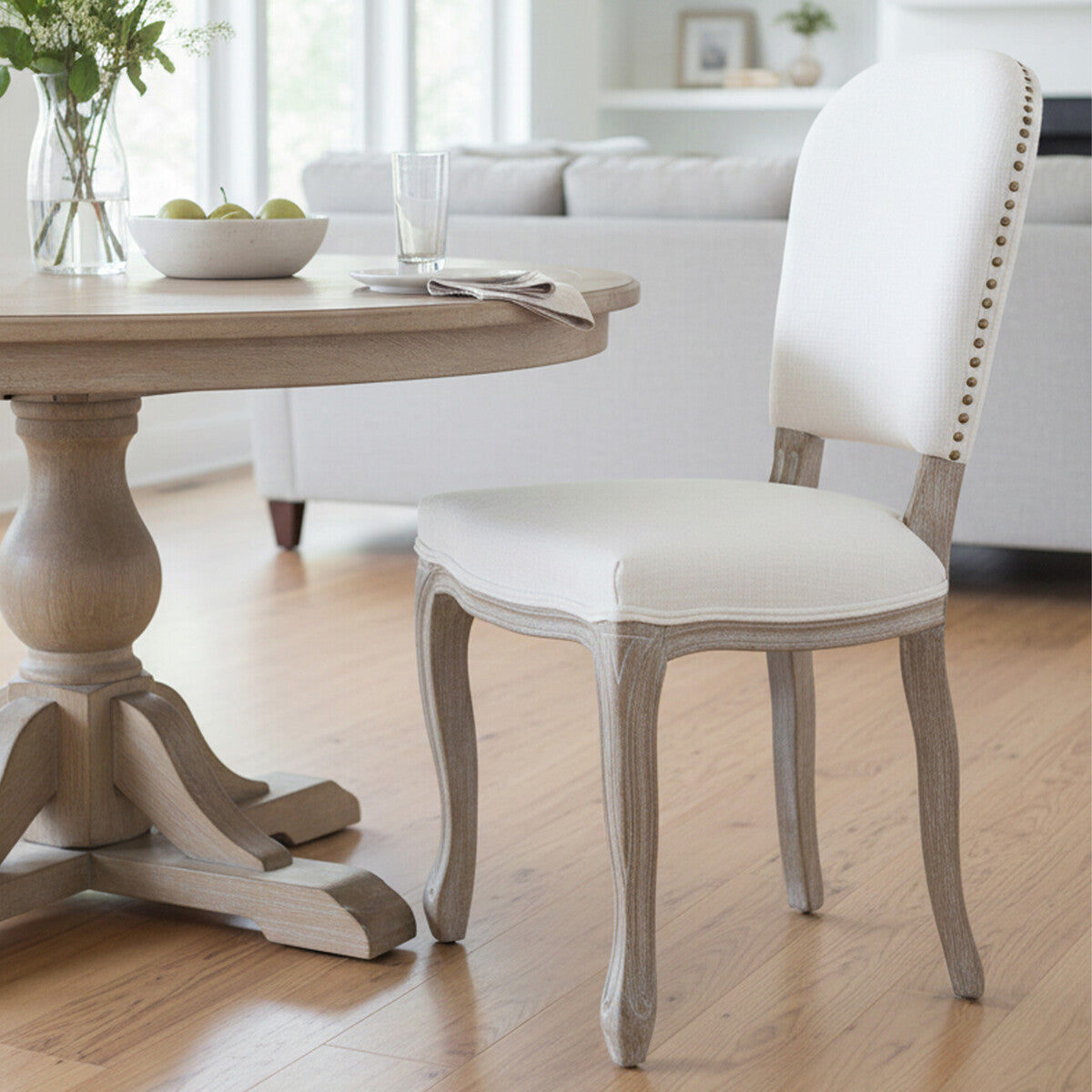 Kensington Townhouse Ivory Linen Dining Chair