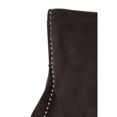 Kensington Townhouse Grey Velvet Button Tufted Dining Chair - Image 6