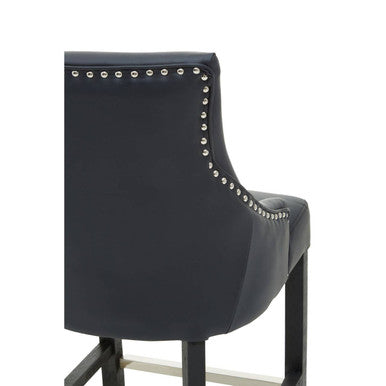 Kensington Townhouse Charcoal Leather Effect Bar Chair