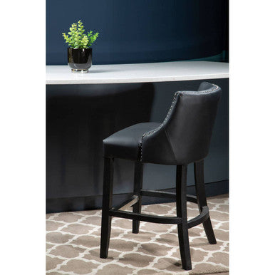 Kensington Townhouse Black Hevea Bar Chair
