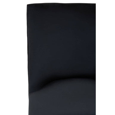 Kensington Townhouse Black Velvet Dining Chair with Black Rubber wood Legs