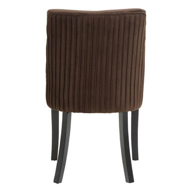 Kensington Townhouse Mink Velvet Dining Chair With Wooden Legs