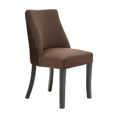 Kensington Townhouse Mink Velvet Dining Chair With Wooden Legs