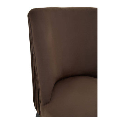 Kensington Townhouse Mink Velvet Dining Chair With Wooden Legs