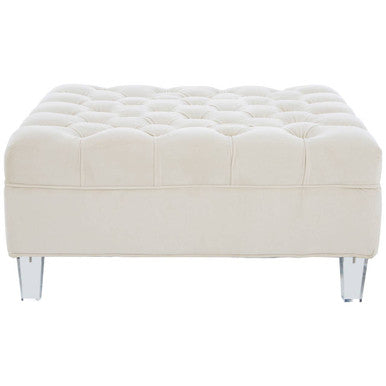 Samara Sand Fabric Footstool