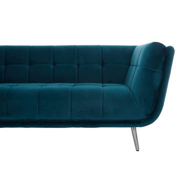3 Seater Green Fabric Sofa, Sabine - Image 7
