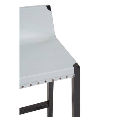 Kendari Grey Leather Bar Stool - Image 5