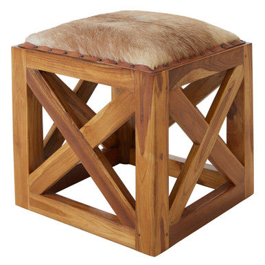 Kendari Goat Leather Stool